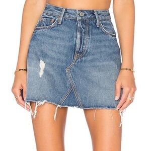 GRLFRIEND Jean Skirt Eva A-Frame Gusset